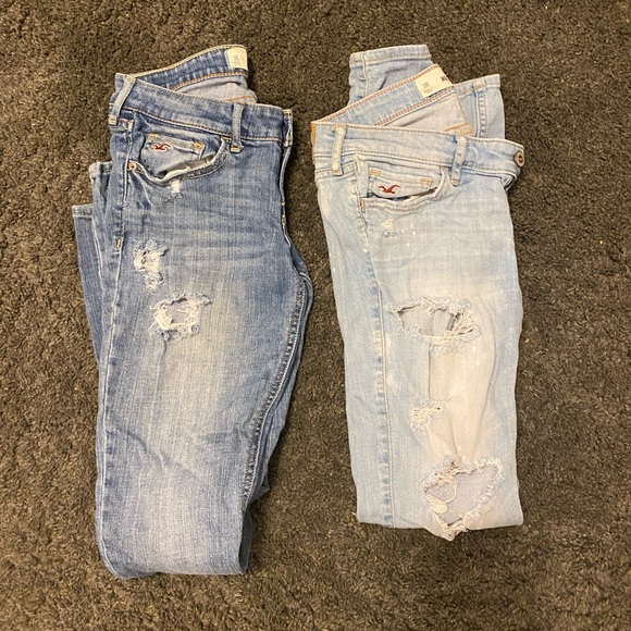 2 pairs hollister skinny jeans W26 - Picture 2 of 4